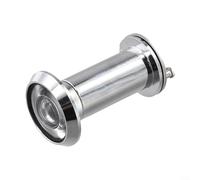 Mirilla de puerta ajustable con lente gran angular de 180 grados, marco de metal para puertas con grosor entre 42 mm y 60 mm, privacidad garantizada (plata)