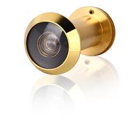 Mirilla de Puerta con Lente Súper Angular y Cubierta de Privacidad,Visor para Puertas Interiores y Exteriores,Ángulo de Visión de 220 Grados para Diámetro 14-18mm,Grosor de Puerta 35-60mm(Oro)