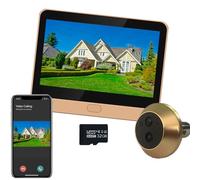 Mirilla Digital de Puerta Batería DG 3.0mp con Microsd de 32 GB,Vídeo Inalámbrico de Pantalla de 4.3 Pulgadas, Porta de la cámara,Angular 140°,5000mAh,Audio un sentido único,Detección de Movimiento