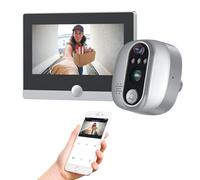 Mirilla Digital Puerta Wifi, JeaTone Mirilla Digital con Pantalla Táctil a Color de 4.3'', 1080P Cámara Mirilla Puerta con Batería Recargable 5000mAh, Visión nocturna, PIR Detección de Movimiento