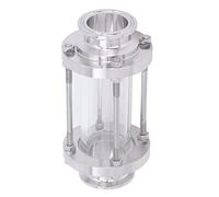 Mirilla en línea con extremo de abrazadera de 38 mm, tubo de 1,5 pulgadas de diámetro exterior - Indicador de flujo sanitario de grado alimenticio de acero inoxidable 304 - (Diámetro exterior del