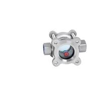 Mirilla flotante de acero inoxidable 304 con forma de flor de ciruelo, indicador de flujo tipo oblea for observación de tuberías, varios tamaños(DN40 (1-1/2"))