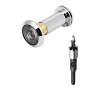 Mirilla gran angular de 200°, Apertura de puerta 16-21 mm, Mirilla para puerta con broca, Mirilla de 200 grados, Visor de puerta de 200 grados, con broca, apto para puertas de 40-60 mm de espesor