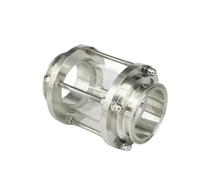 Mirilla rápida para fluidos， Mirilla de flujo SS304 con abrazadera triple de 3" y diámetro exterior de tubería de 76 mm for elaboración casera
