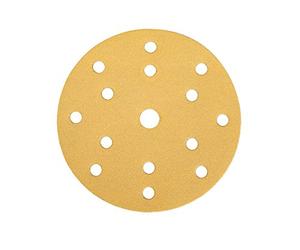 MIRKA 2975309 Gold Grip - Discos de Lija (150 mm, 15 Agujeros, Grano 320, 100 Unidades)