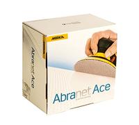 Mirka Abranet Ace discos de lija de red Ø 150mm cierre adhesivo/grano P600 / 50 uds/Para todas las lijadoras rotorbitales de 150mm / Semi-cerámica/Para lijar superficies duras, madera, metal