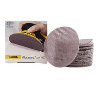 Mirka Abranet Ace HD Discos de malla Ø 125mm Velcro / grano P120 / 25 piezas / AH23202512 / Para excéntricas y lijadoras 125mm / Para lijar superficies duras, madera, masilla, barniz, metal