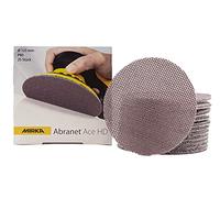 Mirka Abranet Ace HD Discos de malla Ø 125mm Velcro / grano P80 / 25 piezas / AH23202580 / Para excéntricas y lijadoras 125mm / Para lijar superficies duras, madera, masilla, barniz, metal