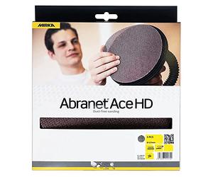 Mirka Abranet Ace HD Discos lijado malla Ø 225 mm cierre adhesivo P80 5 uds | Discos de lijado de malla para lijadoras de pared y techo lijado eficaz en madera masilla barniz metal
