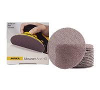 Mirka Abranet Ace HD Discos de malla Ø 125mm cierre adhesivo/grano P60 / 25 piezas / AH23202560 / Para excéntricas y lijadoras 125mm / Para lijar superficies duras, madera, masilla, barniz, metal