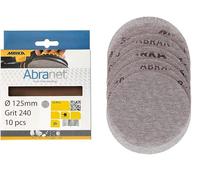 Mirka Abranet discos de lijado malla Ø125 mm grano P240 cierre adhesivo 10 uds AE232F1025