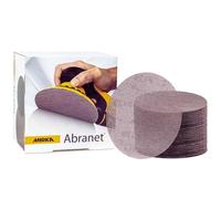 Mirka Abranet discos de lijado de red Ø 150 mm Velcro / grano P320 / 50 piezas / para lijar madera, masilla, barniz, plástico / 5424105032