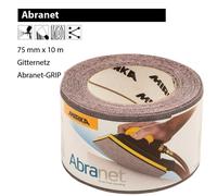 MIRKA Abranet Rollo 75mm X 10m Red Rejilla Malla Abrasiva Adhesivo P80-P400