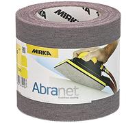 Mirka Abranet rollo de lijado neto 115 mm x 10 m cierre adhesivo, grano P240, 1 rollo, para lijar madera, masilla, barniz, plástico, 545BY001253R