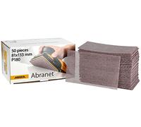 Mirka Abranet tiras de lijado de malla 81x133 mm Velcro / grano P180 / 50 piezas / para lijar madera, masilla, barniz, plástico / 5417805018