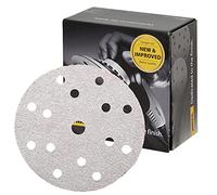 Mirka Basecut - Discos de lijado de gancho y bucle blancos de 150 mm, caja de 50 discos abrasivos de lija de grano P40 para reacabado automotriz, sistema de extracción de polvo al vacío de 15 agujeros