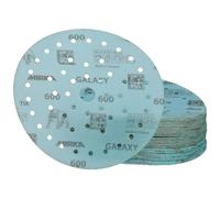 Mirka Galaxy papel de lija epoxi 150mm cierre adhesivo grano 600 para el lijado de resina epoxi, madera, epoxi, rivertable / 50 unidades discos de lijado