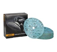 Mirka Galaxy papel de lija epoxi 150mm velcro grano 500 para el lijado de resina epoxi, madera, epoxi, rivertable / 50 unidades discos de lijado
