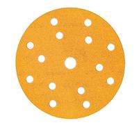 Mirka Gold Papel de lija universal Ø 150mm Discos de lija con velcro de 15 agujeros, grano P800, 100 piezas / Para lijar yeso, masilla, aglomerado, madera, barniz