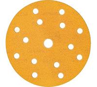 Mirka Gold Papel de lija universal Ø 150mm Discos de lija con velcro de 15 agujeros, grano P400, 100 piezas / Para lijar yeso, masilla, aglomerado, madera, barniz