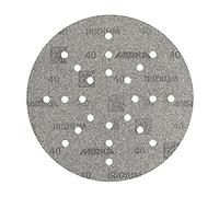 Mirka Iridium Papel de lija Ø 225mm Grano cierre adhesivo 40/25 discos/Para lijadoras de pared y techo/Lijado de barniz, masilla, imprimación, madera, acero, materiales minerales