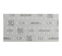 Mirka Iridium papel de lija Premium 115x230mm cierre adhesivo 55 agujeros, grano 150, 50 piezas/Para lijar laca, masilla, imprimación, madera, acero, materiales minerales, plástico