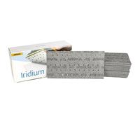 Mirka Iridium papel de lija Premium 115x230mm cierre adhesivo 55 agujeros, grano 40, 50 piezas/Para lijar laca, masilla, imprimación, madera, acero, materiales minerales, plástico