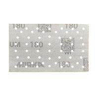 Mirka Iridium papel de lija Premium 81x133mm cierre adhesivo 54 agujeros, grano 180, 100 uds/Para lijar laca, masilla, imprimación, madera, acero, materiales minerales, plásticos