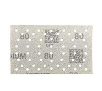 Mirka Iridium papel de lija Premium 81x133mm cierre adhesivo 54 agujeros, grano 80, 100/paquete/Para lijar laca, masilla, imprimación, madera, acero, materiales minerales, plásticos