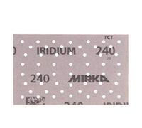 Mirka Iridium papel de lija Premium 81x133mm Velcro 54-agujero, grano 240, 100 piezas / Para lijar laca, masilla, imprimación, madera, acero, materiales minerales, plásticos