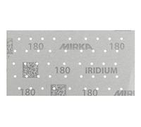 Mirka Iridium papel de lija Premium 93x180mm cierre adhesivo 45 agujeros, grano 220, 50 piezas/Para lijar laca, masilla, imprimación, madera, acero, materiales minerales, plásticos