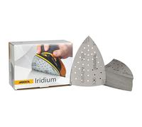 Mirka Iridium Papel Lija Triángulo 100x152mm 36 Agujeros Grano 320 50uds