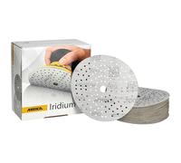 Mirka papel de lija Iridium 150 mm cierre adhesivo 121 agujeros grano 800