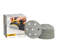 Mirka papel de lija Iridium 90 mm cierre adhesivo 7 agujeros grano 150