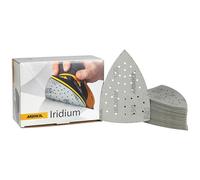 Mirka Papel de lija Iridium Triángulo 100x152mm 36 agujeros cierre adhesivo