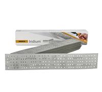 Mirka Iridium Premium Papel de lija 70x400mm y 70x198mm, perforado en el centro, Velcro, grano 180, 50 piezas, Para lijar laca, masilla, imprimación, madera, acero, materiales minerales, plásticos