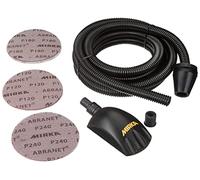 Mirka Roundy Kit bloque de mano con succión/bloque de lijado cierre adhesivo/manguera de succión / 15 x discos de lijado de red Mirka Abranet cierre adhesivo Ø 150mm grano P120 P180 P240