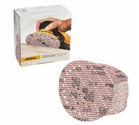 Mirka Discos de lija Ultimax Ligno Ø150 mm – cierre adhesivo, multiperforación, grano 240, 100 uds.