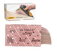 Mirka Ultimax Ligno - Hojas de lija, grano 400, 81 x 133 mm, sistema de, aplicación sin polvo mediante perforación Multifit, 50 unidades