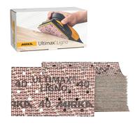 Mirka Ultimax Ligno - Lote de 50 tiras de lija para madera, grano P40, 81 x 133 mm, con, multiperforación, para madera