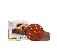 Mirka Discos de lija Ultimax Ligno Ø150 mm – cierre adhesivo, multiperforación, grano 240, 100 uds.