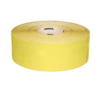 Mirka Yellow Rollo de papel de lija / 100mm x 50m / P80 / lijado de madera dura, madera blanda, pintura, masilla, plástico / 1 rollo