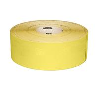 Mirka Yellow Rollo de papel de lija / 93mm x 50m / P80 / lijado de madera dura, madera blanda, pintura, masilla, plástico / 1 rollo