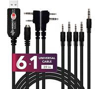 Mirkit FTDI - Cable de programación USB Baofeng Modelo 5 para radios de jamón Intermitentes: Radio Baofeng, Wouxun, Kenwood, Mirkit, Motorola, Yaesu, Retevis. 6 en 1