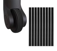 MIRKUZI 8 Protectores de ruedas para equipaje, fundas de silicona para ruedas de equipaje, repuestos para ruedas de equipaje, fundas para ruedas de equipaje (negro)