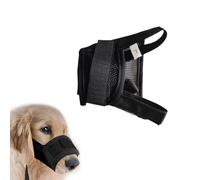 MIRKUZI Bozales para perros Bozal para perro de 1 pieza, transpirable, seguro, de ajuste rápido para perros pequeños, seguro y transpirable, antiladridos y masticación, con lazo ajustable (S)