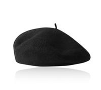 MIRKUZI Chapelas para mujer 1 boina clásica de moda para mujer, boina francesa de lana, sombrero francés para mujer, sombrero de pintor/a.