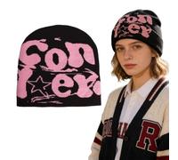 MIRKUZI Gorros de punto para hombre, 1 gorra de polar unisex, estilo hip-hop Y2K, gorra de polar multifuncional para Halloween, adecuada para primavera y otoño, esquiar, correr y dormir