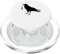 Mirlo con gnomo azul, cuervo mirlo y gnomo PopSockets PopGrip para MagSafe