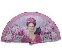 Miro Boho Chic - Abanico Frida Elegancia y Tradición en un Abanico de Diseño Exclusivo Regalo original para mujer Regalo amigo Invisible (Frida con gato)
